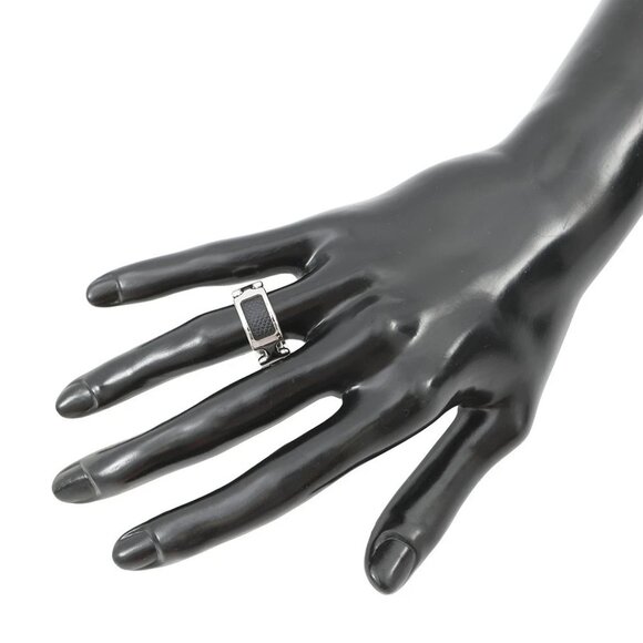 HERMES Orump Ring Size PM/S Epsom/Metal Black - Picture 4 of 10